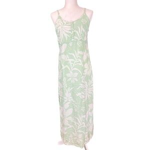 Kiwi & Punch Tropical Floral Vacation Summer Strappy Slinky Beach Maxi Dress